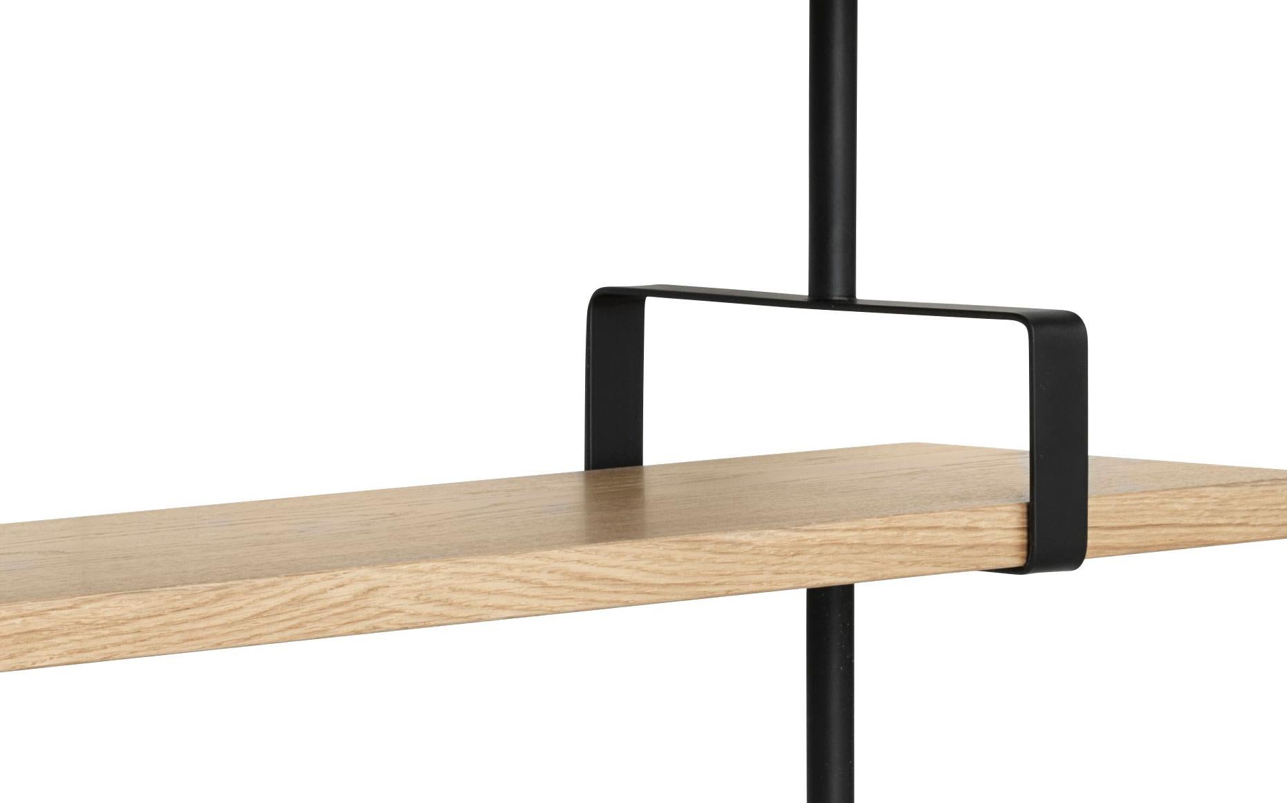 Lacquered Mathieu Matégot 'Démon' 3-Shelf System for GUBI in Oak (95cm) For Sale