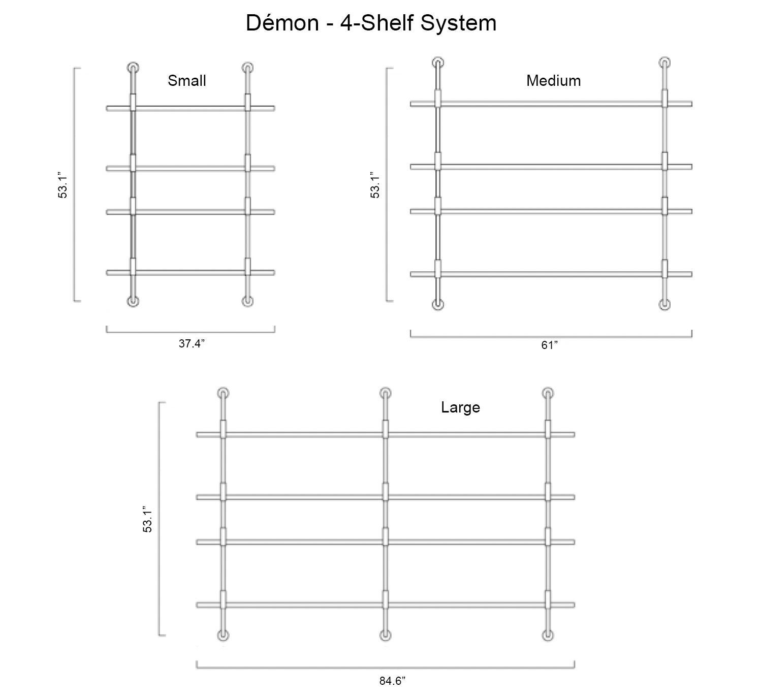 Mathieu Matégot 'Démon' 4-Shelf System for GUBI in American Walnut For Sale 3