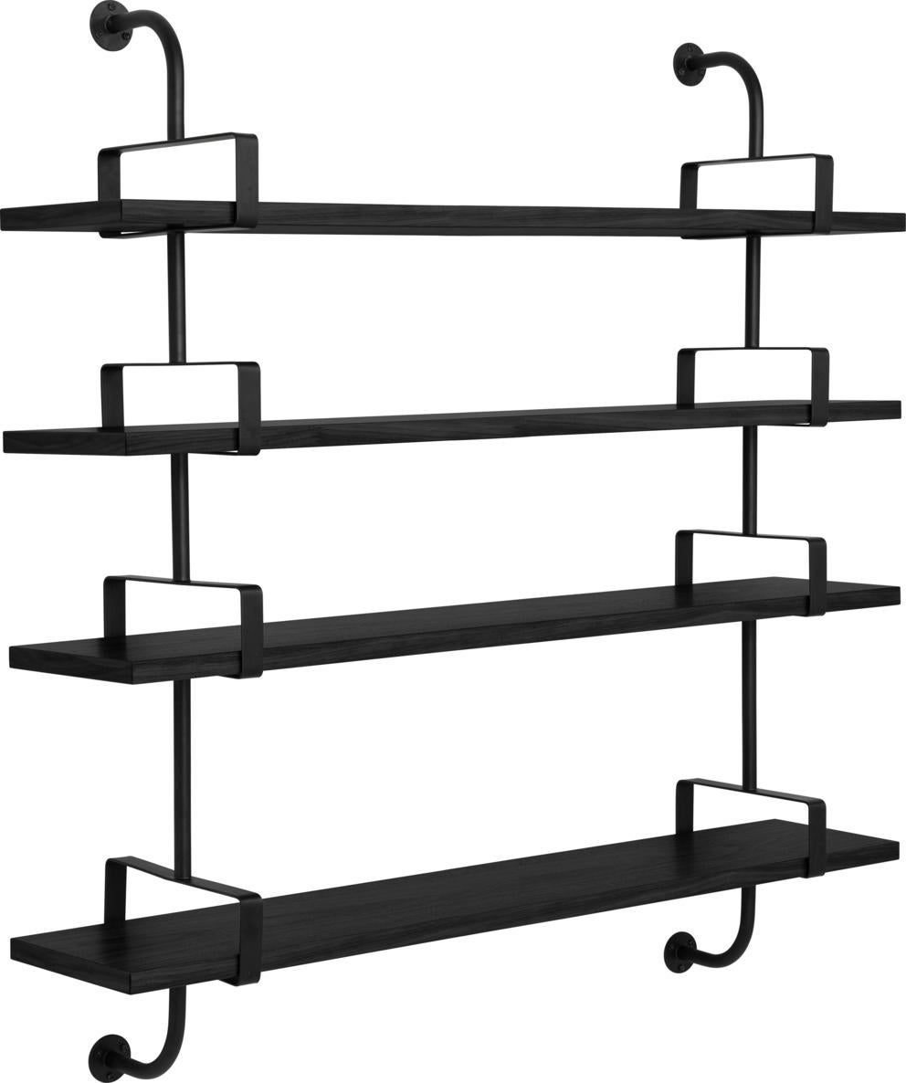 Mathieu Matégot 'Démon' 4-Shelf System for GUBI in Black Stained Ash For Sale 10