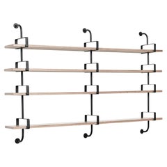 Mathieu Matégot 'Démon' 4-Regal-System für GUBI aus schwarz gebeizter Esche