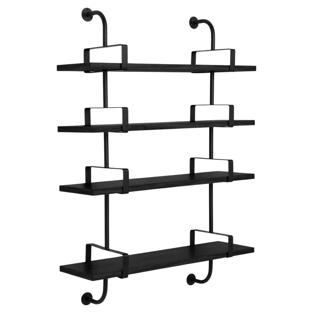 Mathieu Matégot ''Démon'' 4-Regal-System für GUBI in schwarz gebeizter Esche