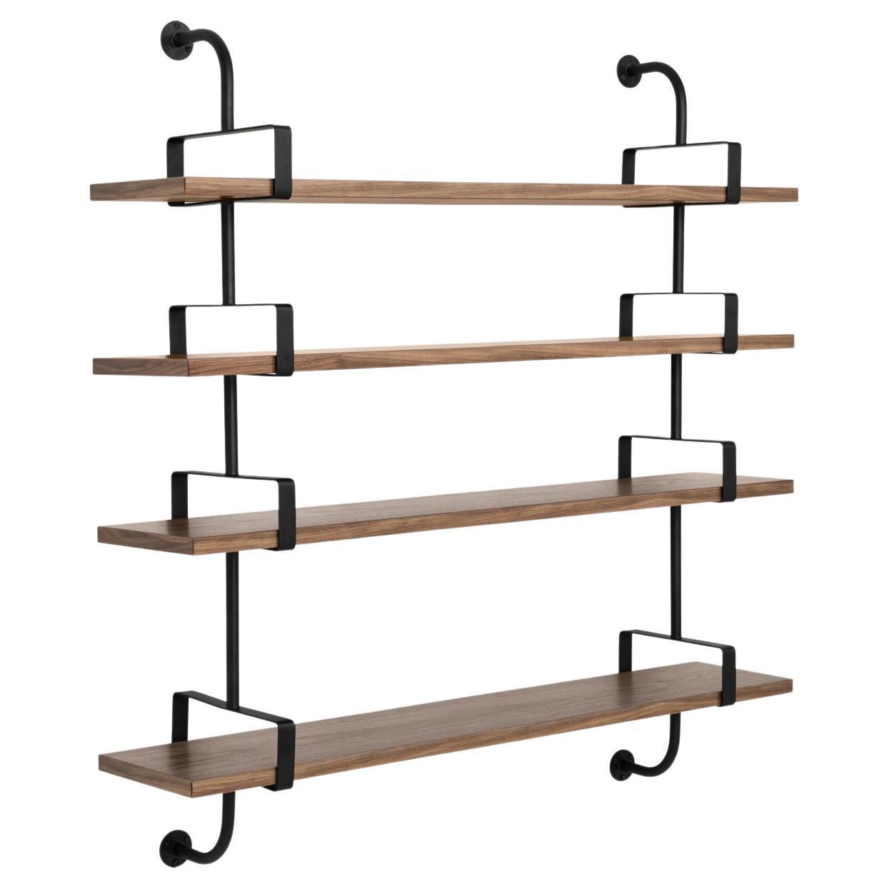 Mathieu Matégot 'Démon' 4-Shelf System for GUBI in Oak For Sale 6