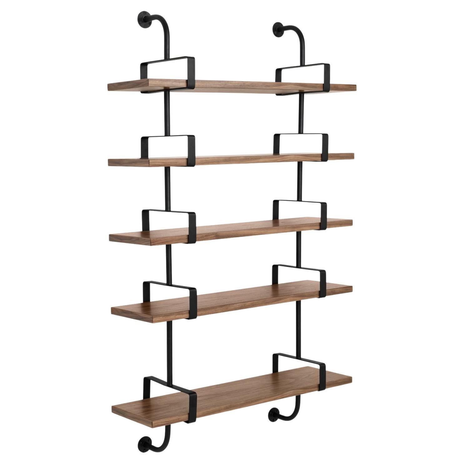 Mathieu Matégot 'Démon' 5-Shelf System for Gubi in Oak For Sale 6