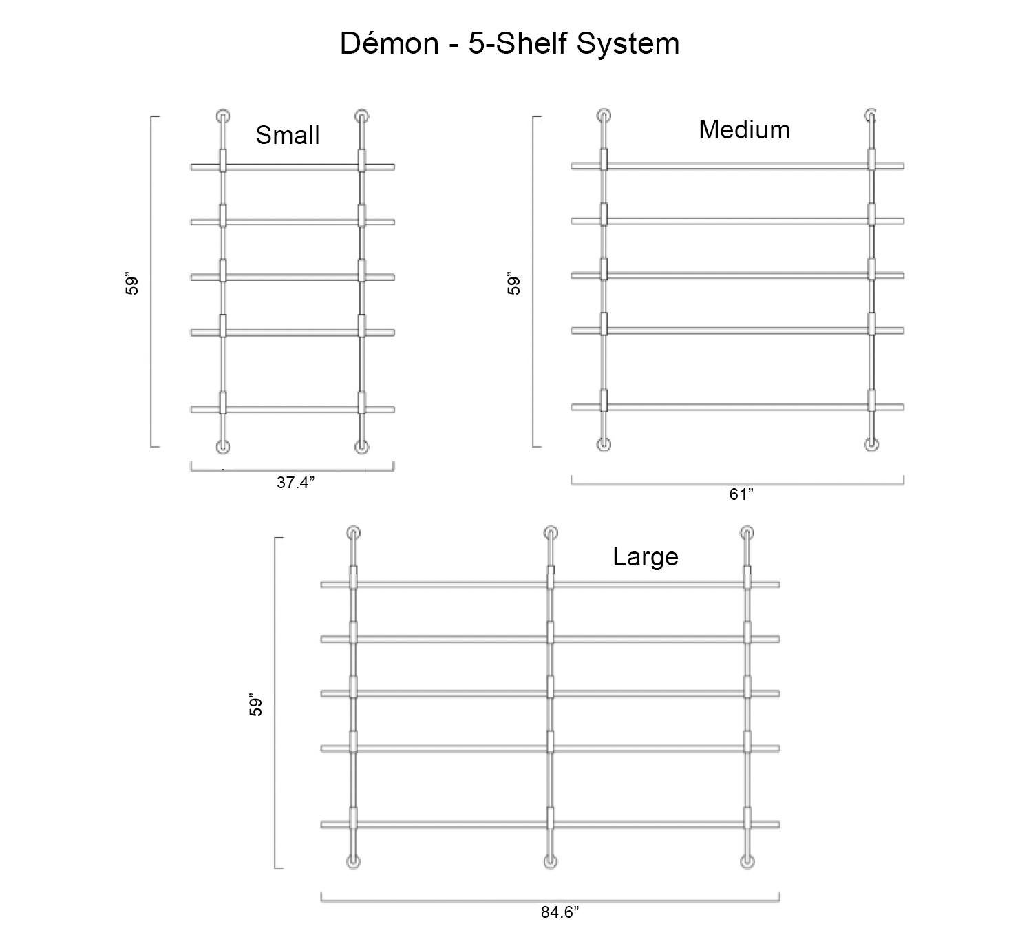 Mathieu Matégot 'Démon' 5-Shelf System for GUBI in Black Ash For Sale 4