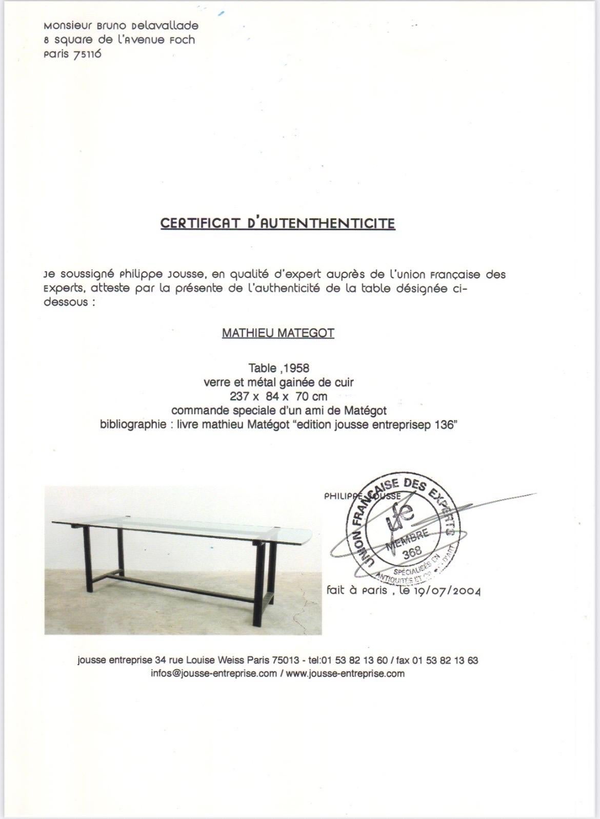 Mathieu Matégot, dining table, MASTERPIECE en venta 9