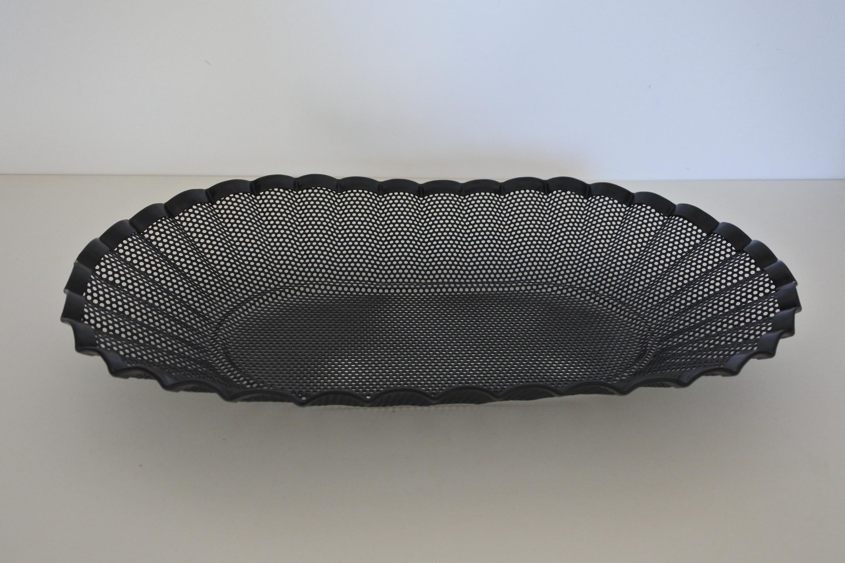 Mathieu Mategot Dish or Basket in Perforated Metal, France, 1950s In Good Condition In La Teste De Buch, FR