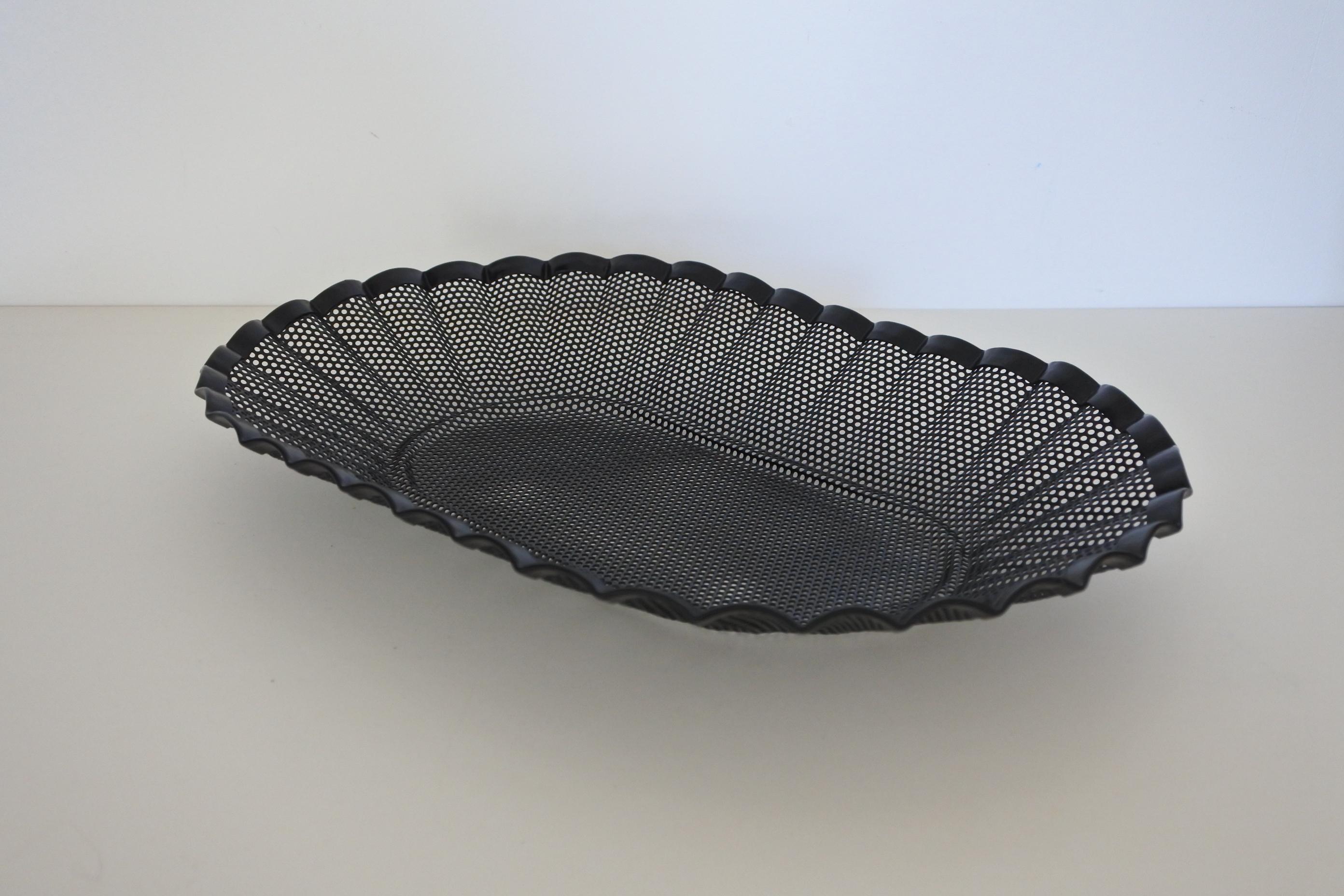 Mathieu Mategot Dish or Basket in Perforated Metal, France, 1950s 1