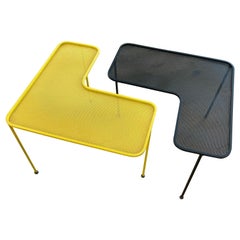 Mathieu Matégot Domino Tables, Black and Yellow, France