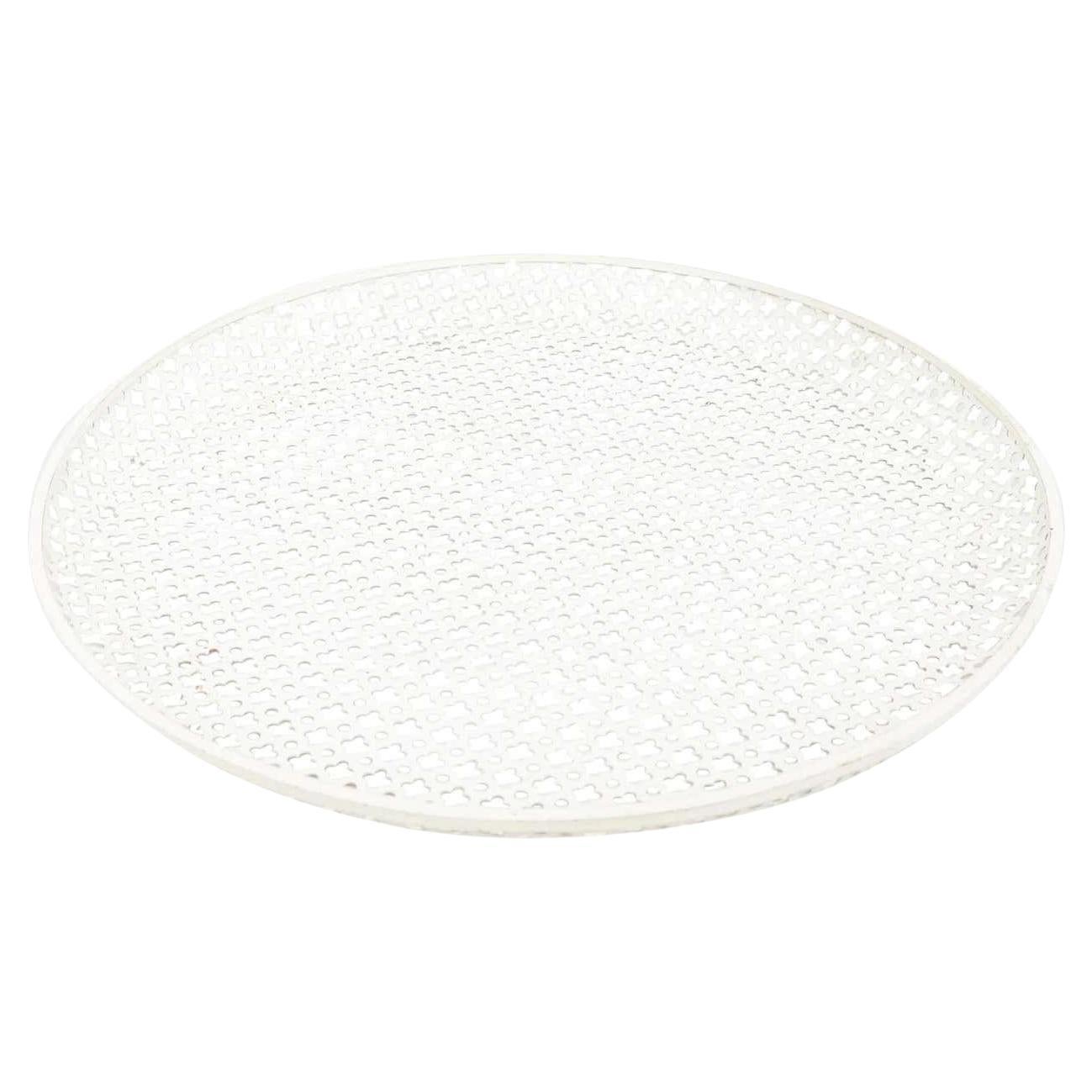 Mathieu Matégot Enameled Metal Plate, Mid-Century Modern, 39 cm For Sale
