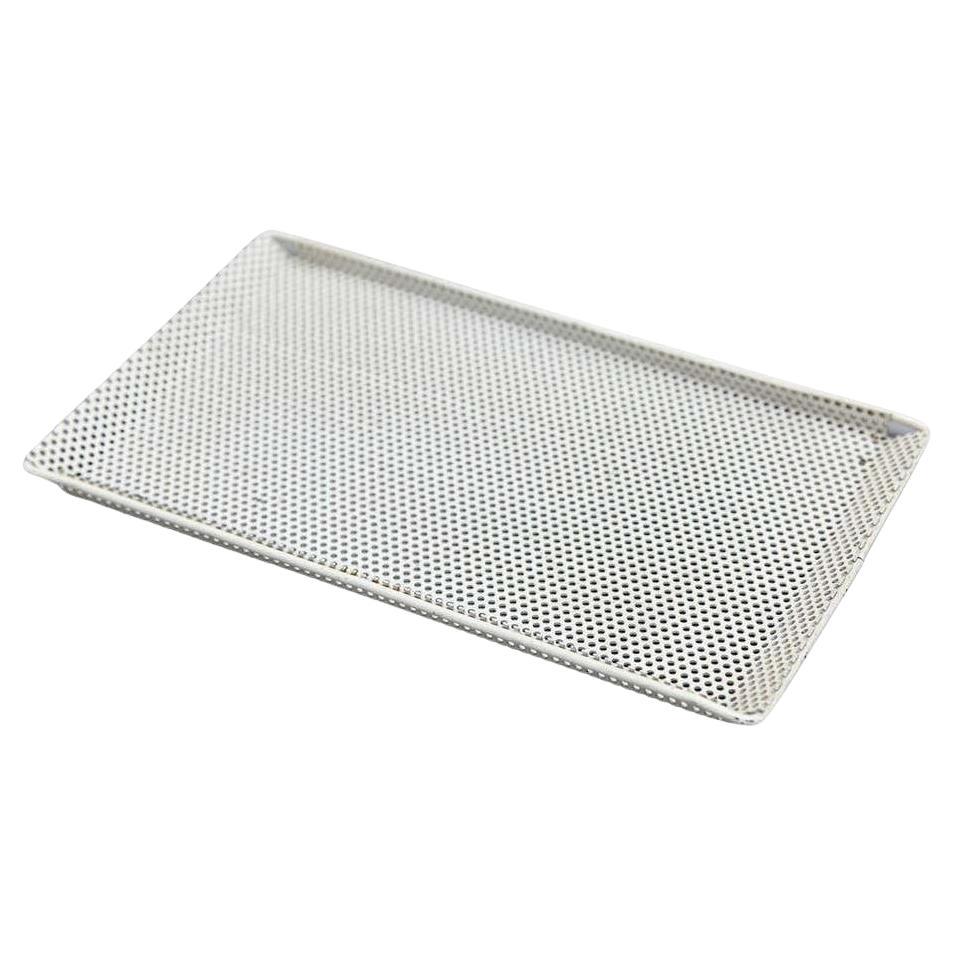 Mathieu Matégot Enameled Metal Plate, Mid-Century Modern, France, 1950 For Sale