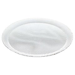 Mathieu Matégot Enameled Metal Plate, Mid-Century Modern, France, 32cm
