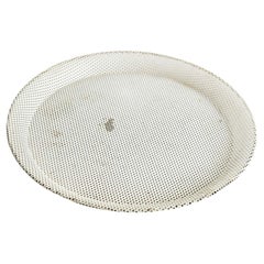 Mathieu Matégot Enameled Metal Plate, Mid-Century Modern, France, 40cm