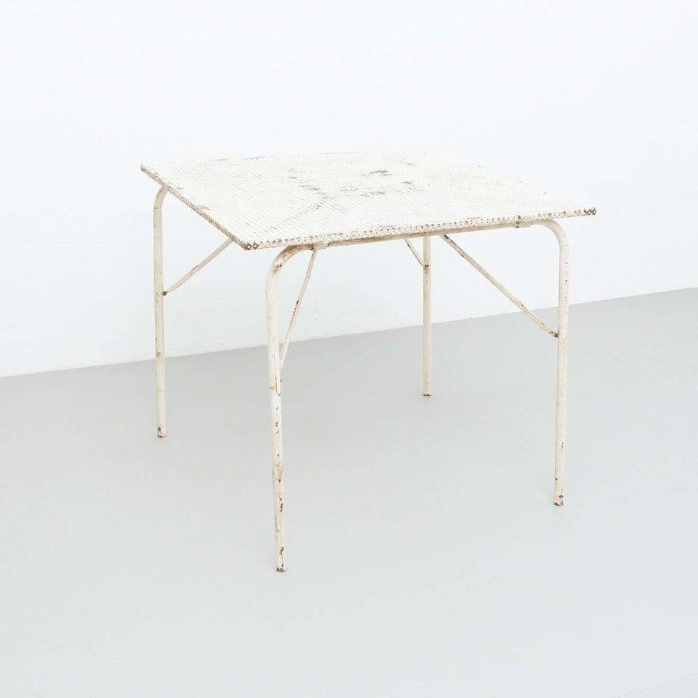 Milieu du XXe siècle Mathieu Matégot Folding Garden Table, circa 1950 en vente