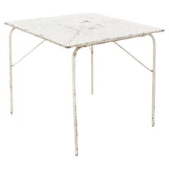 Mathieu Matégot Folding Garden Table, Lacquered Metal, Mid-Century