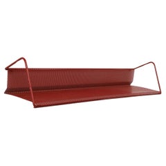 Mathieu Mategot for Artimeta Red Perforated Wall Mount Shelf