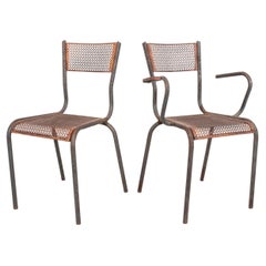 Vintage Mathieu Mategot French Modernist Side Chairs, Pair