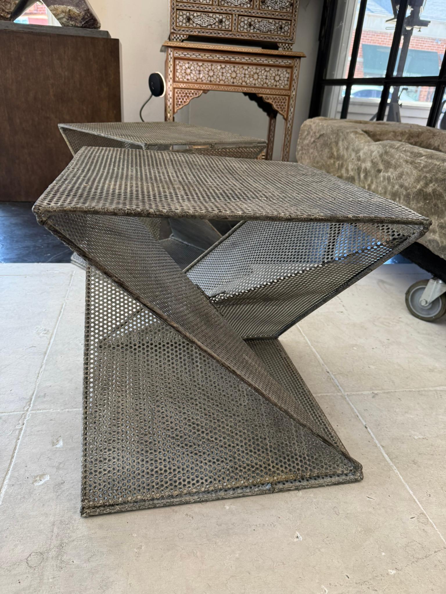 Metallo Tavolini geometrici di Mathieu Mategot in vendita