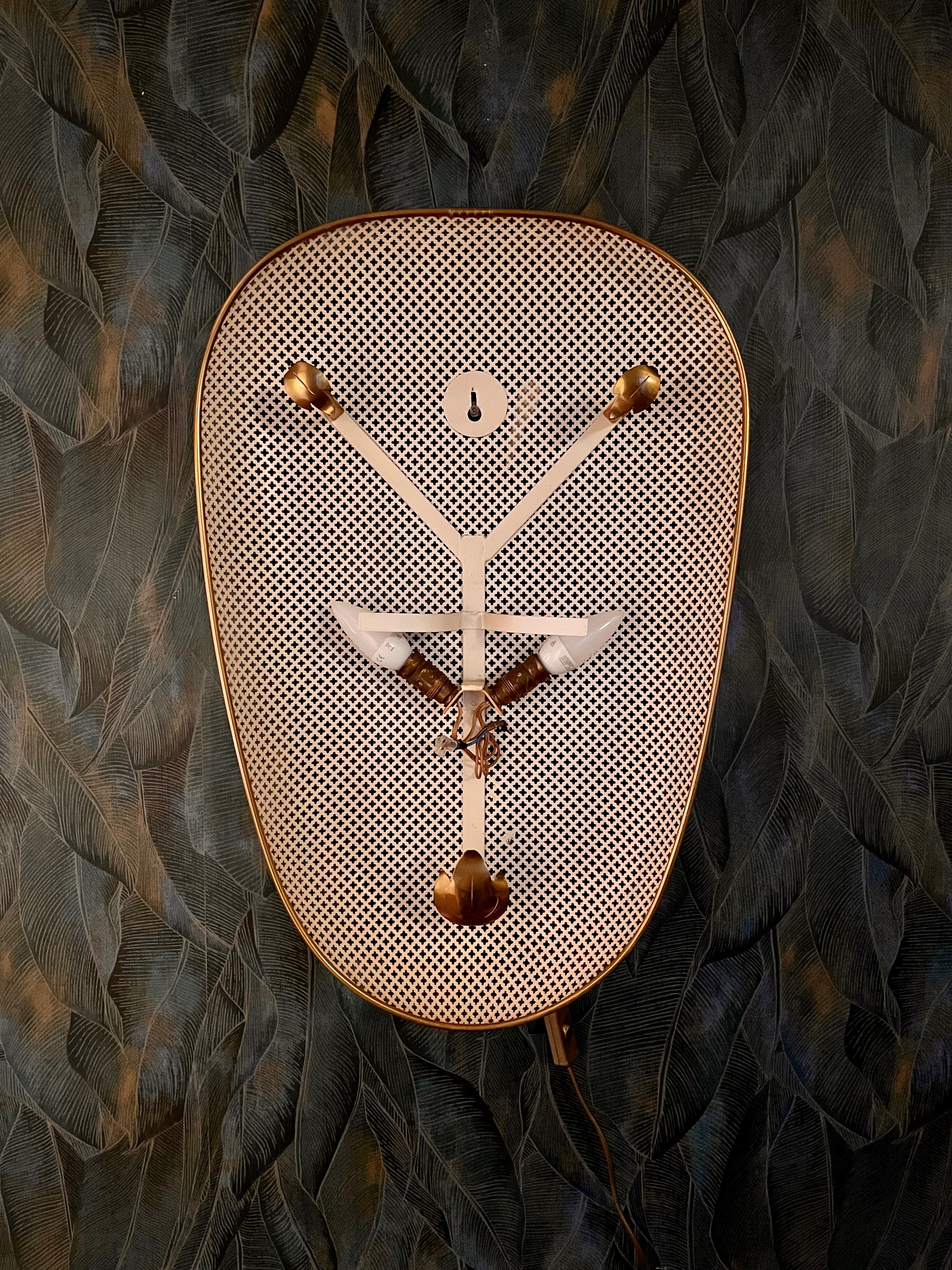 Mathieu Mategot - Illuminated wall mirror, 1950s For Sale 3
