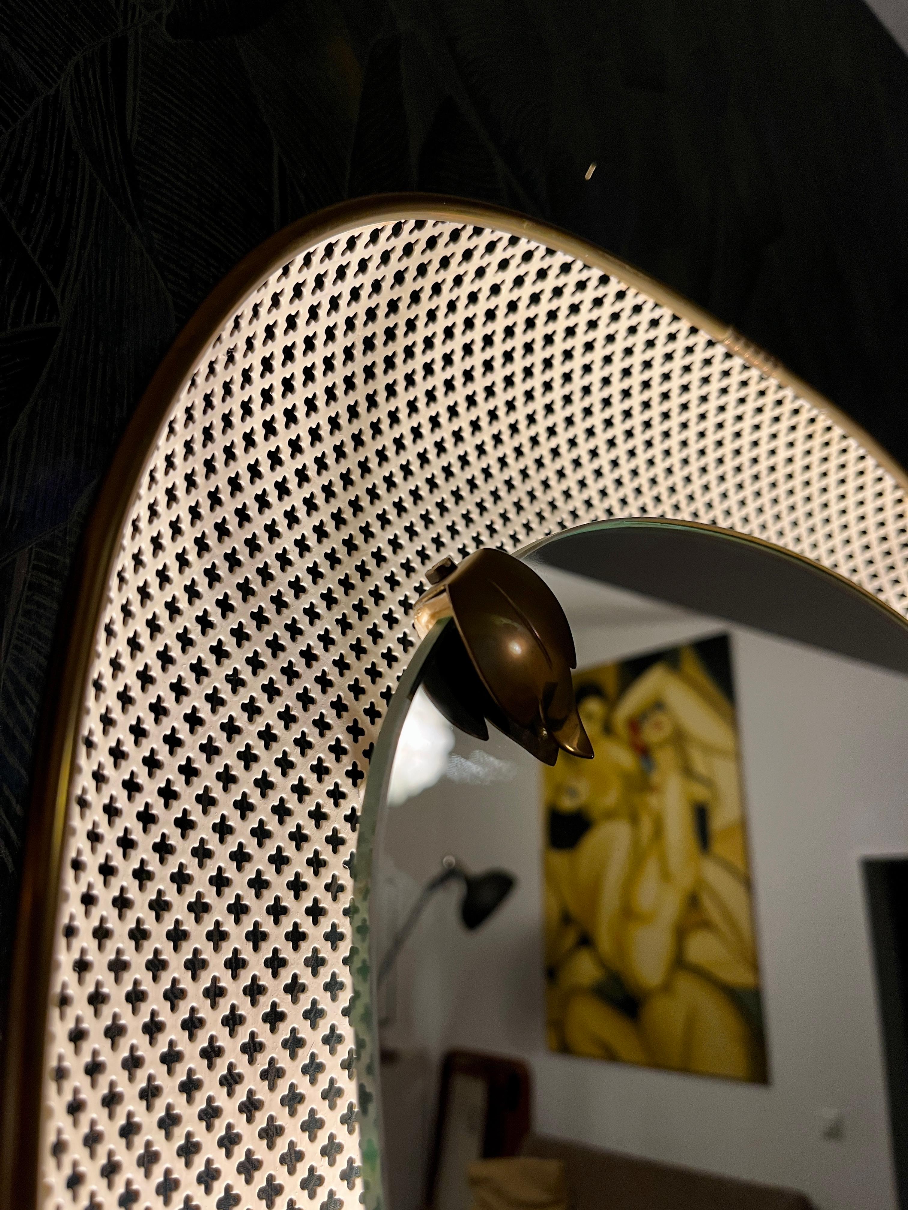 Mathieu Mategot - Illuminated wall mirror, 1950s For Sale 5