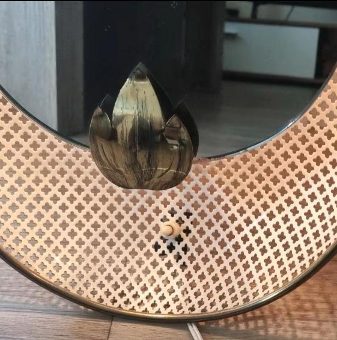Mathieu Mategot - Illuminated wall mirror, 1950s For Sale 9