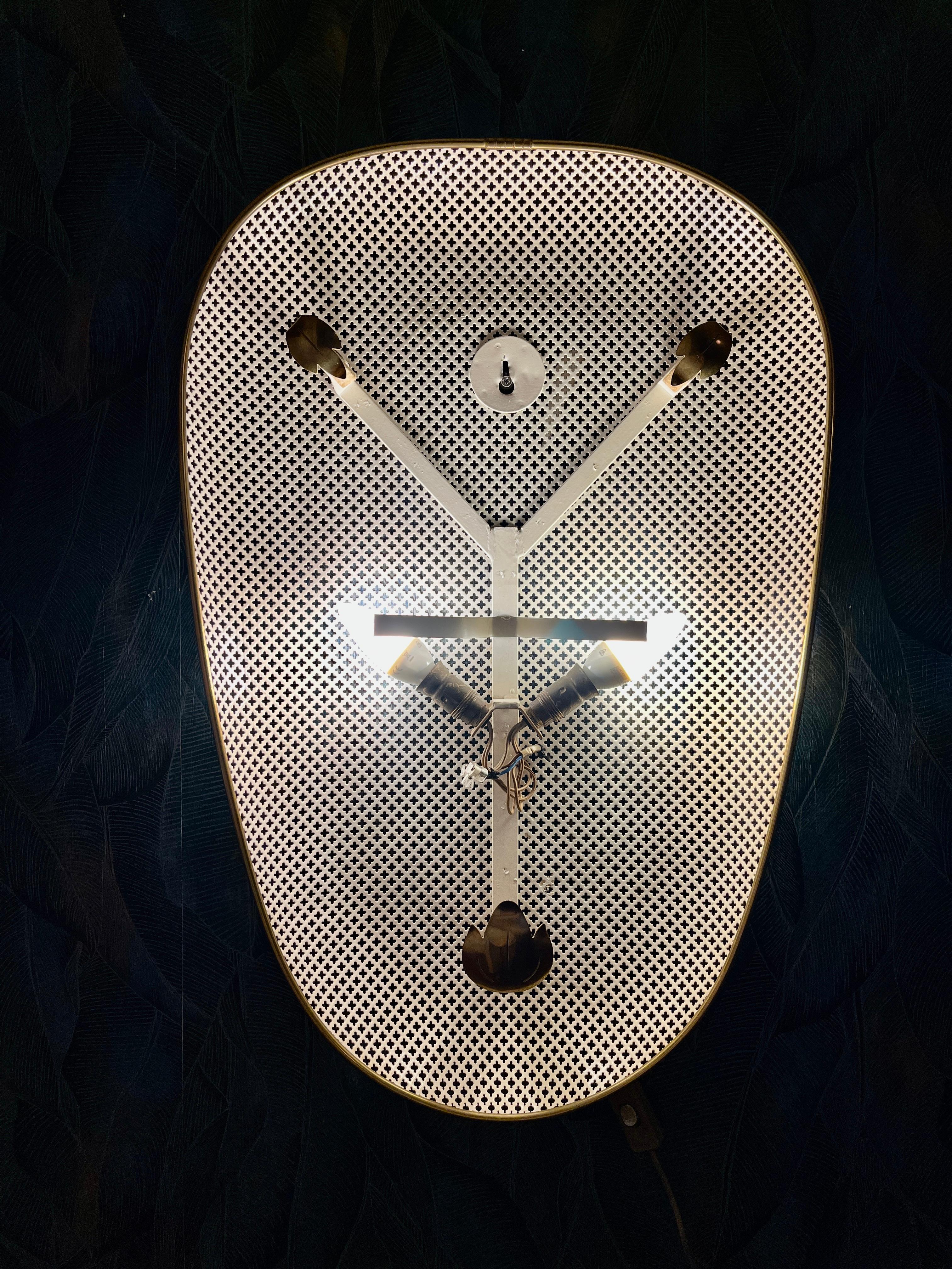 Mathieu Mategot - Illuminated wall mirror, 1950s For Sale 1