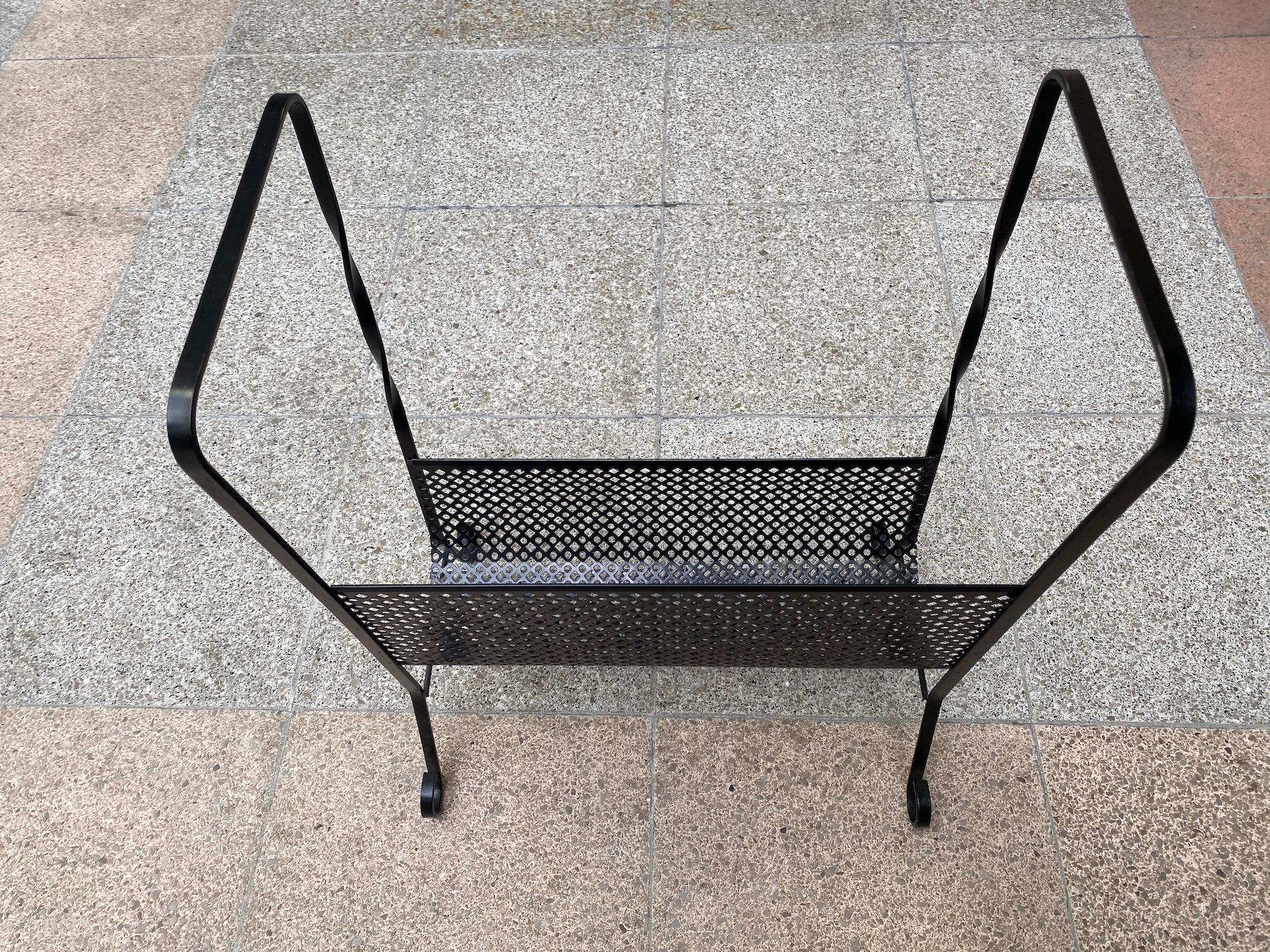 European Mathieu Matégot 'in the style of', Magazine / Vinyl Rack, Circa 1975 For Sale