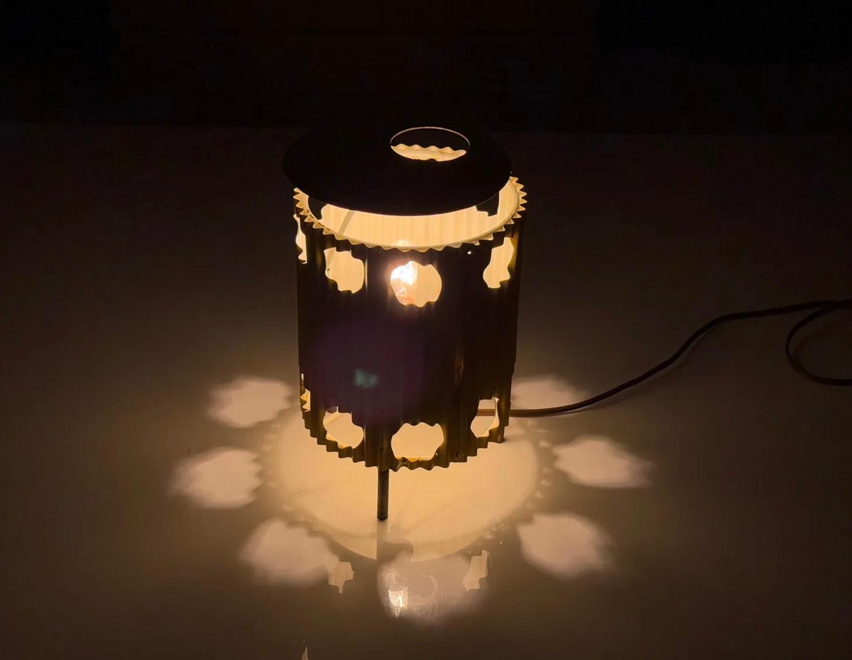 Mid-20th Century Mathieu Matégot, Java Table Lamp, 1954 For Sale