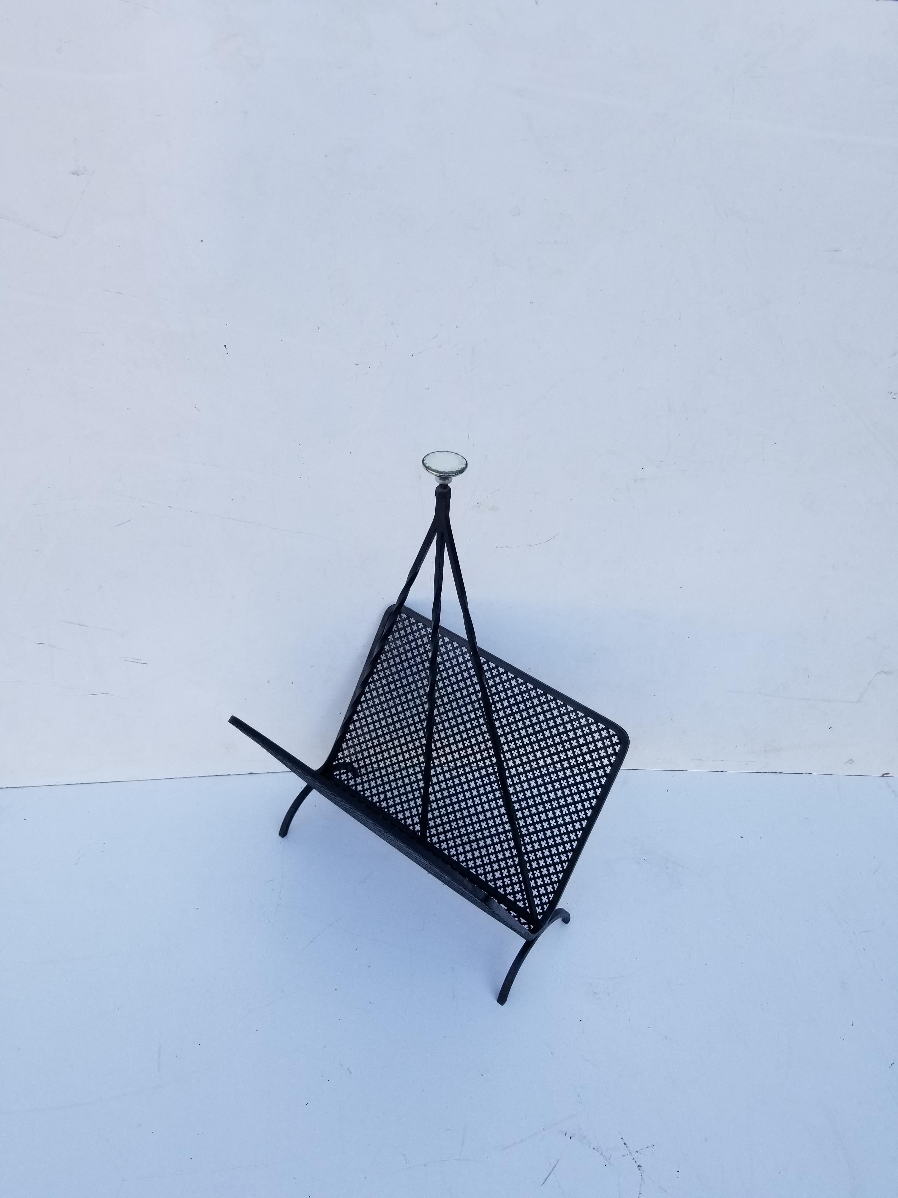 Mathieu Matégot Magazine Rack In Good Condition For Sale In Miami, FL