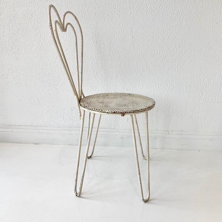 Mathieu Matégot Metal Heart Chair For Sale 2