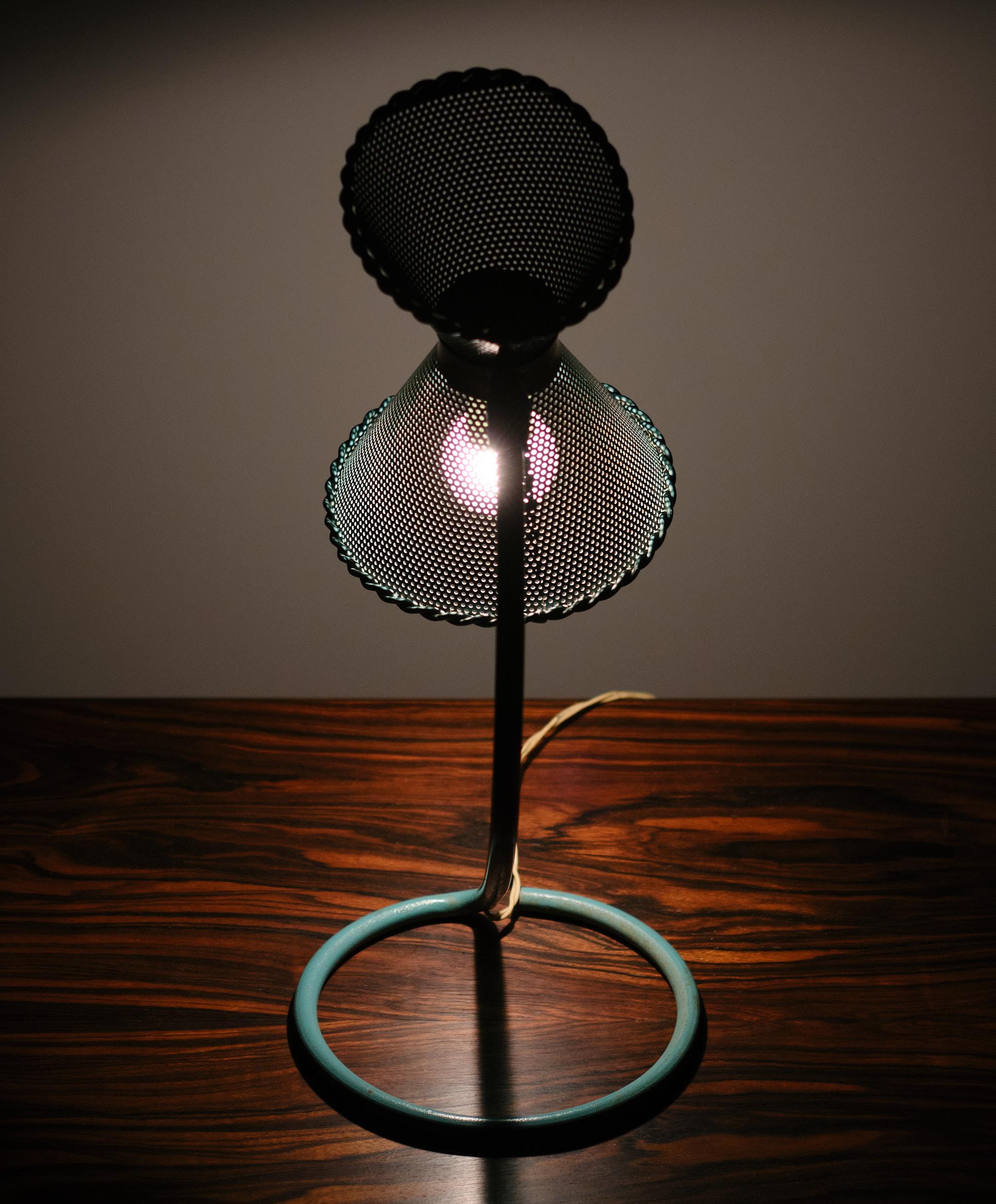 Mathieu Mategot Metal Table Lamp, 1950s 5
