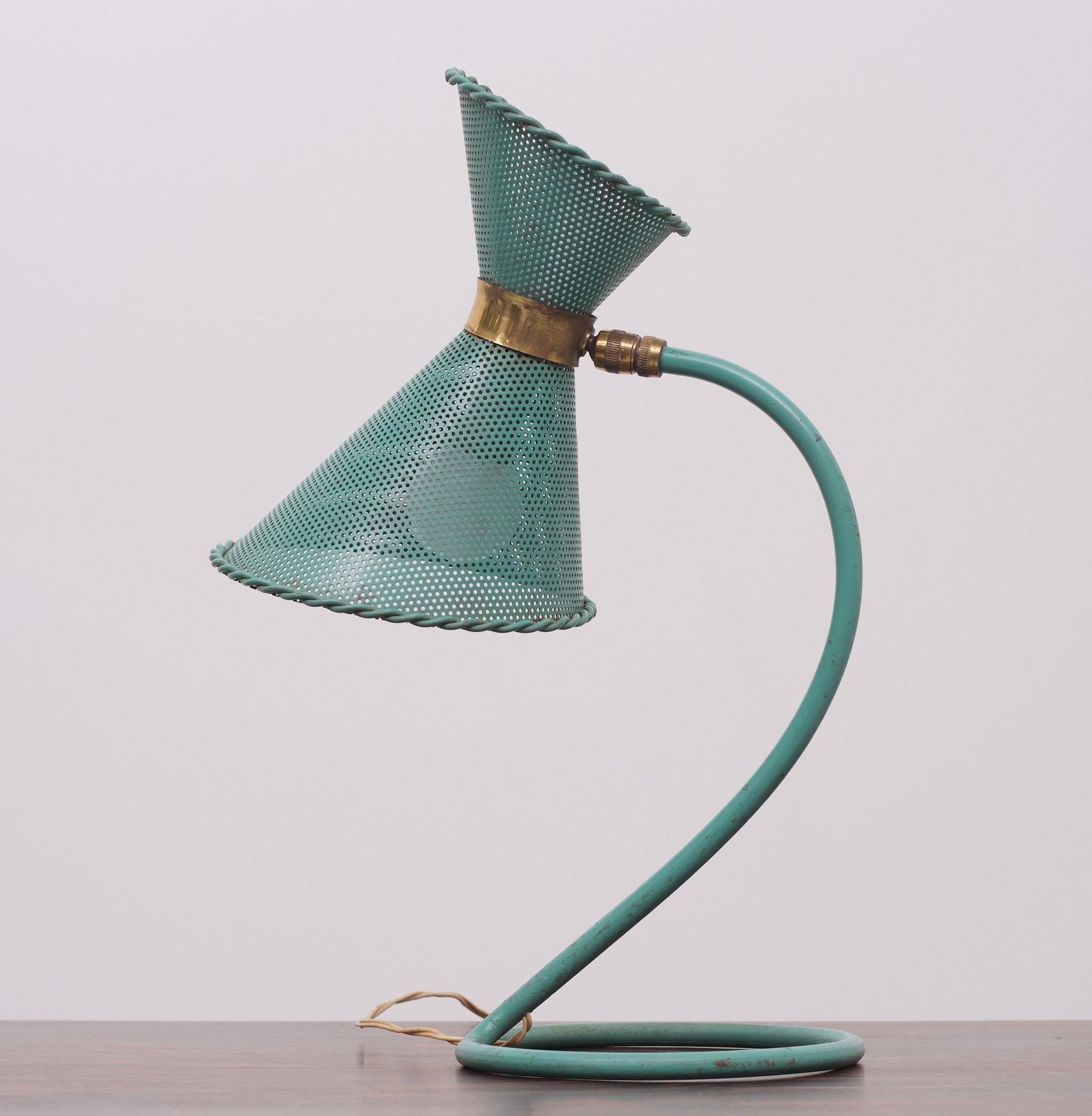 Mid-Century Modern Mathieu Mategot Metal Table Lamp, 1950s
