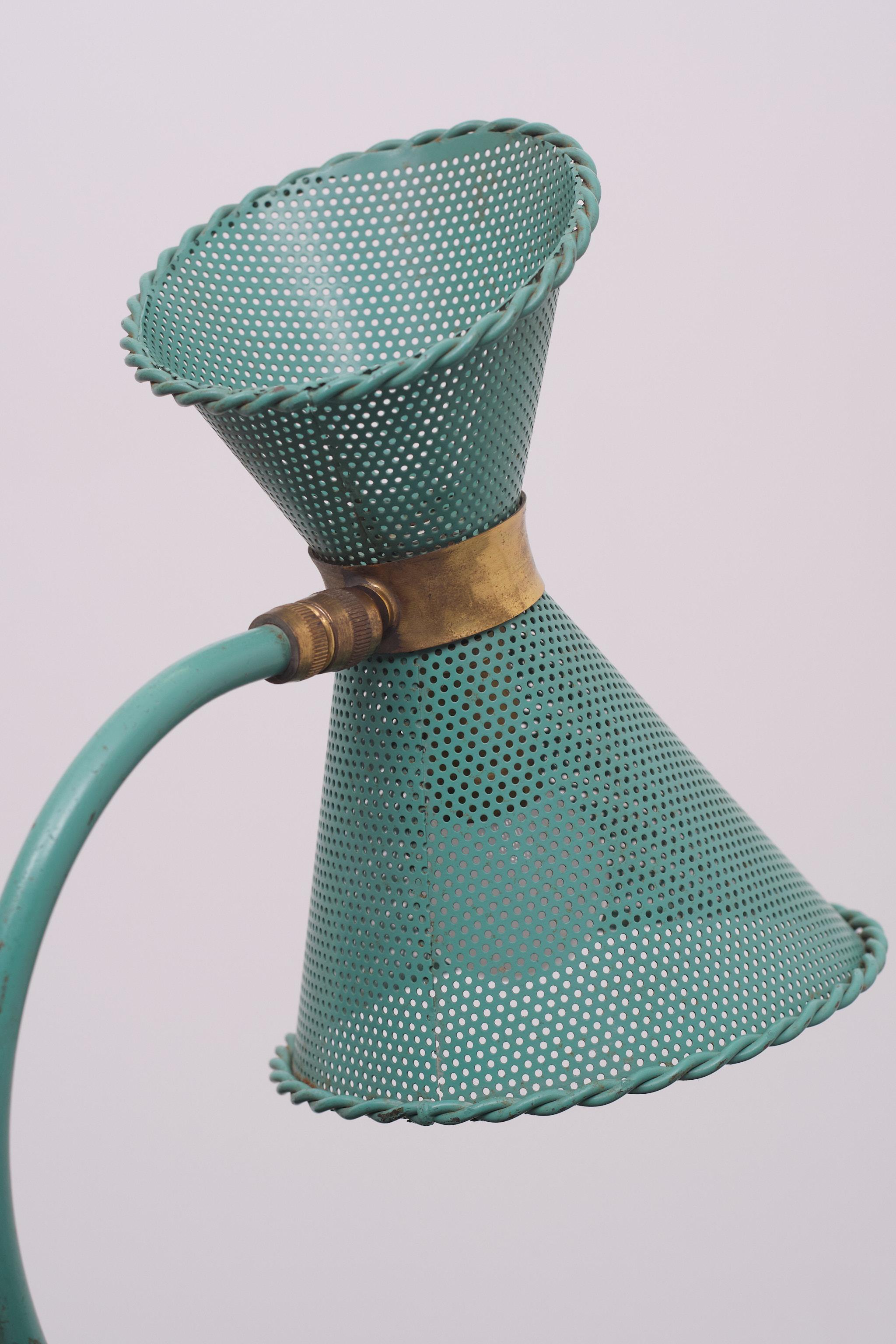Mathieu Mategot Metal Table Lamp, 1950s 3