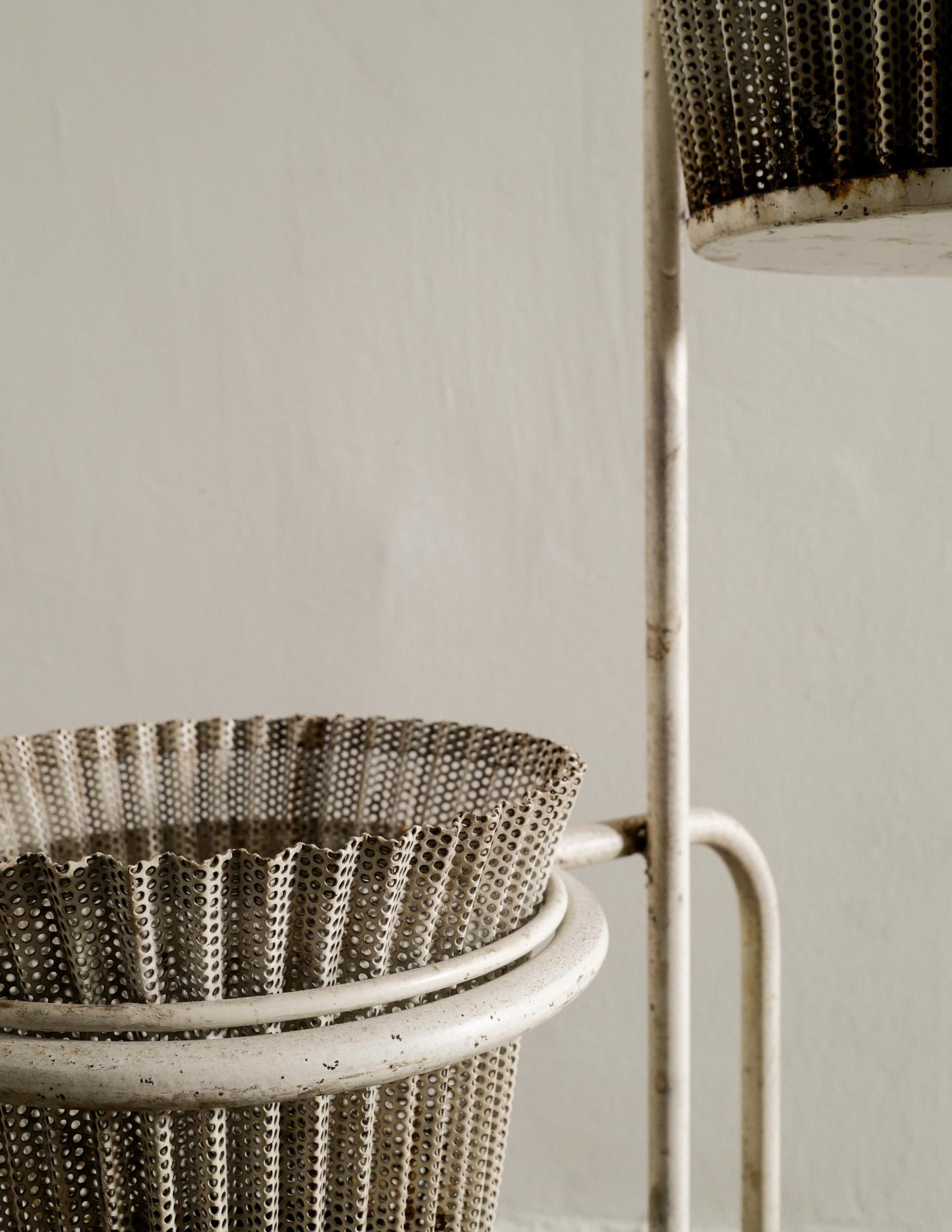 Mathieu Matégot Mid Century Metal Plant Rack Produced in France 1950s  In Good Condition In Stockholm, SE