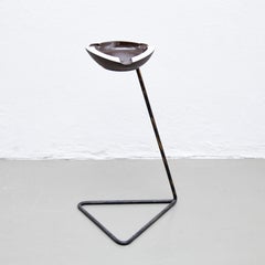 Mathieu Matégot, Mid-Century Modern, Ceramic Metal, French Ashtray, circa 1950