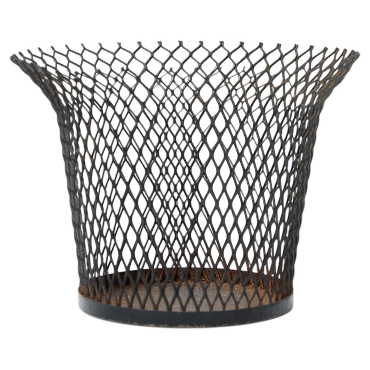 Mathieu Matégot Mid-Century Modern, Enameled Metal Basket, circa 1950