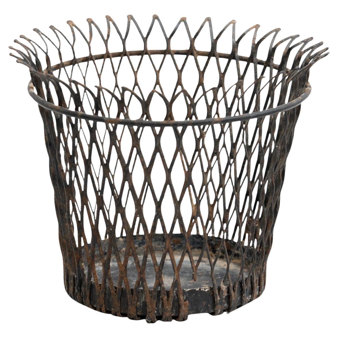 Mathieu Matégot Mid-Century Modern, Enameled Metal Basket, circa 1950