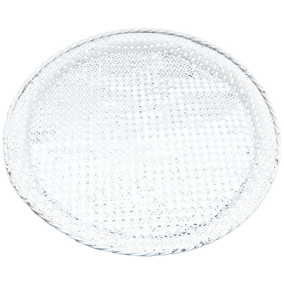Mathieu Matégot Mid-Century Modern Enameled Metal Plate, Atelier Matégot, 1950s For Sale