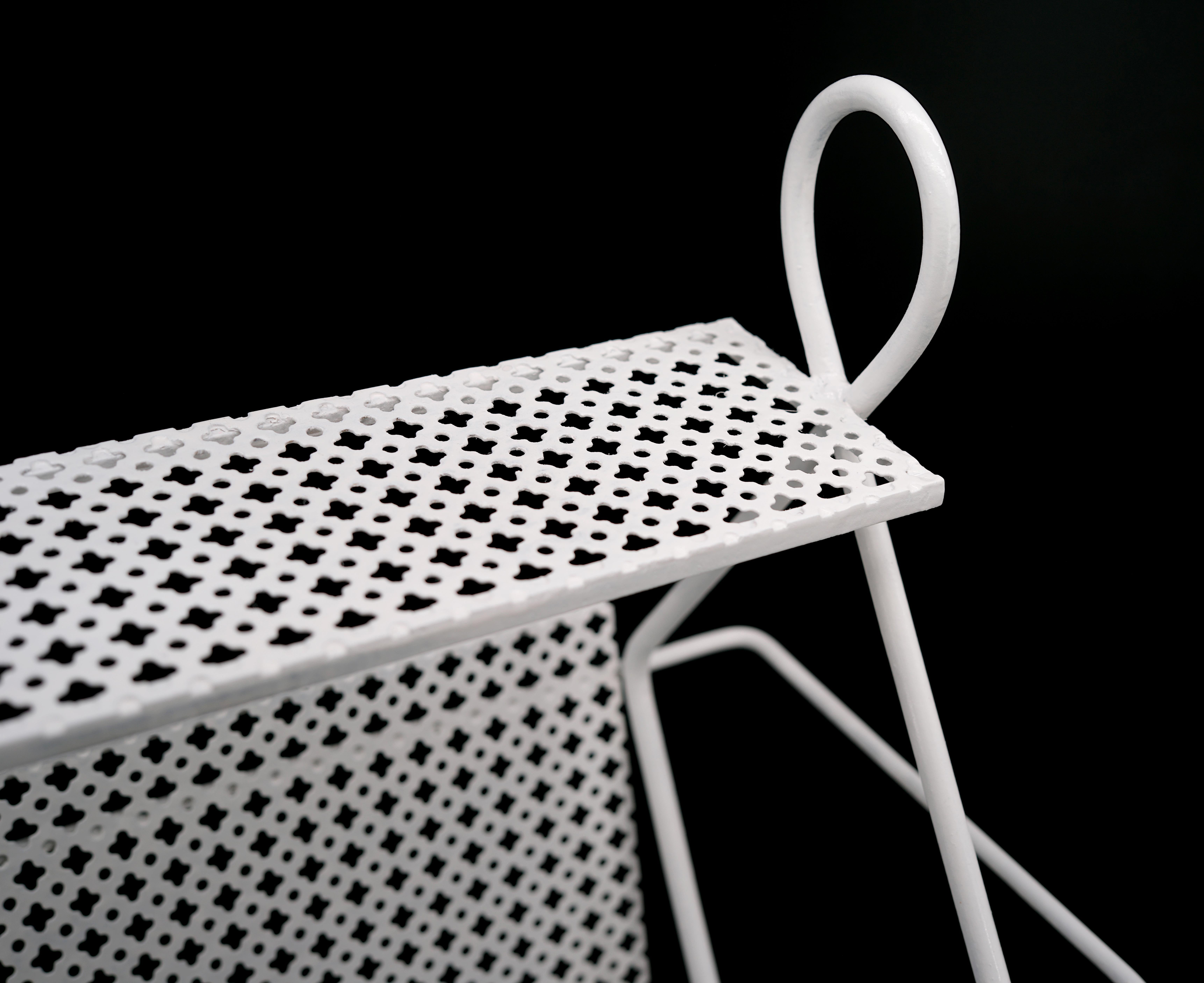 Mathieu Mategot Midcentury End Side Table Magazine Rack, 1950s For Sale 3