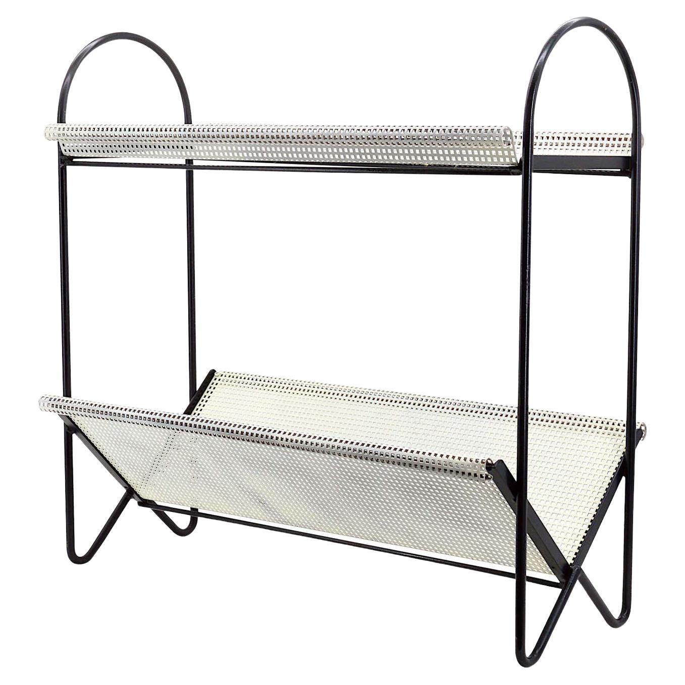 Mathieu Mategot Midcentury End Side Table Magazine Rack, 1950s