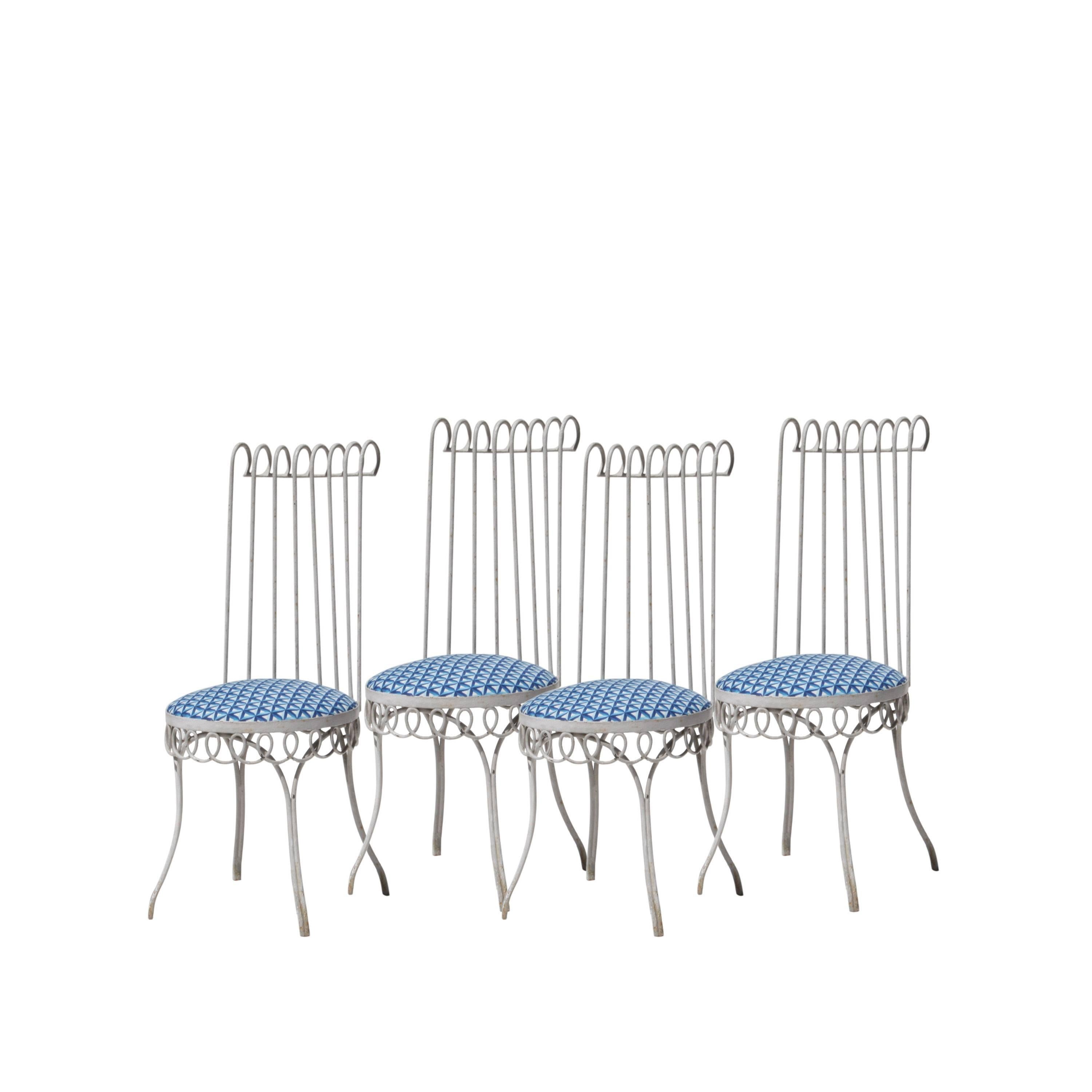 Mid-20th Century Mathieu Matégot Mid-Century Modern Set of Four Chairs, France, 1950 For Sale