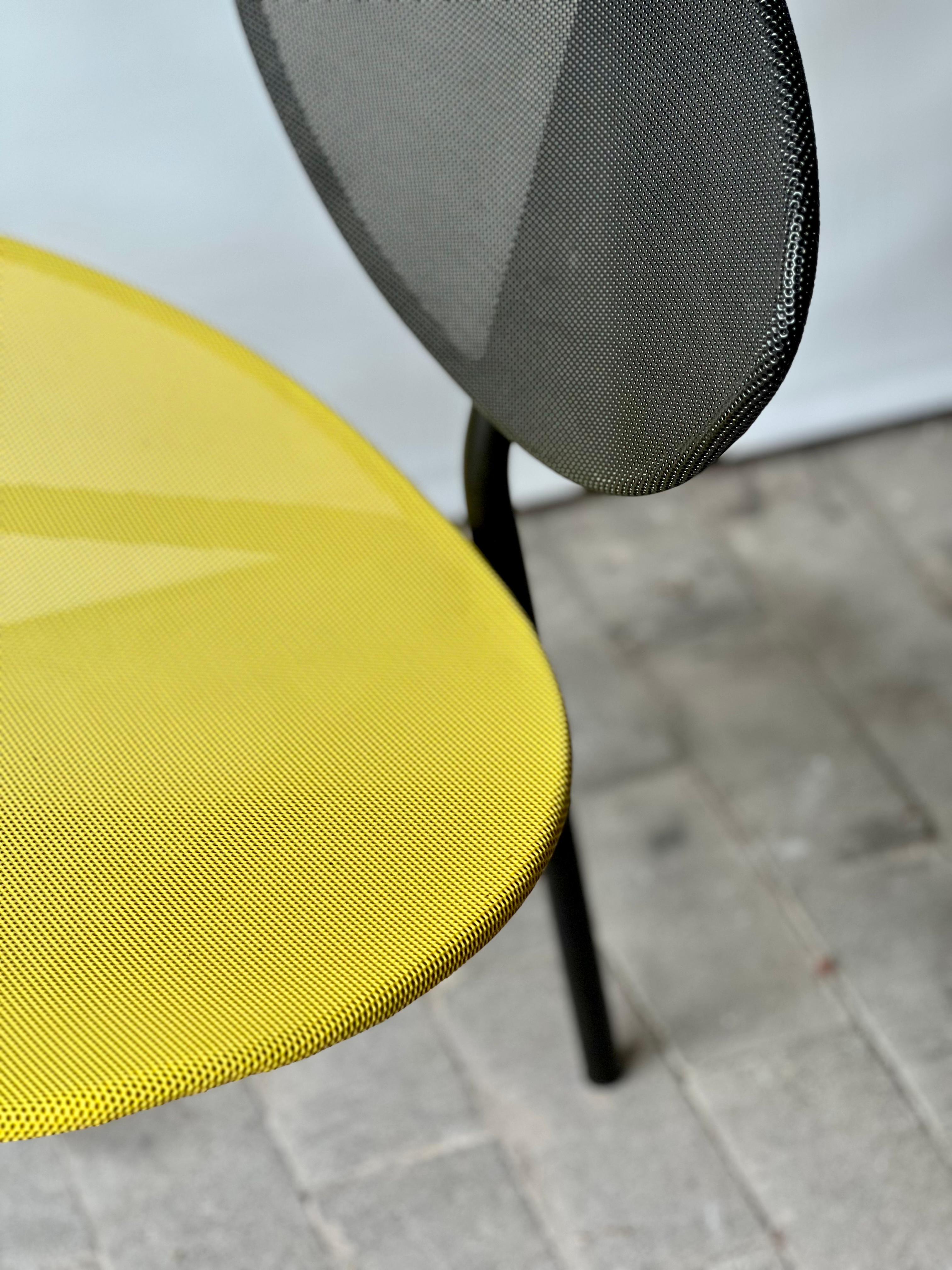 Mathieu Mategot, Nagasaki chair in black and yellow For Sale 9