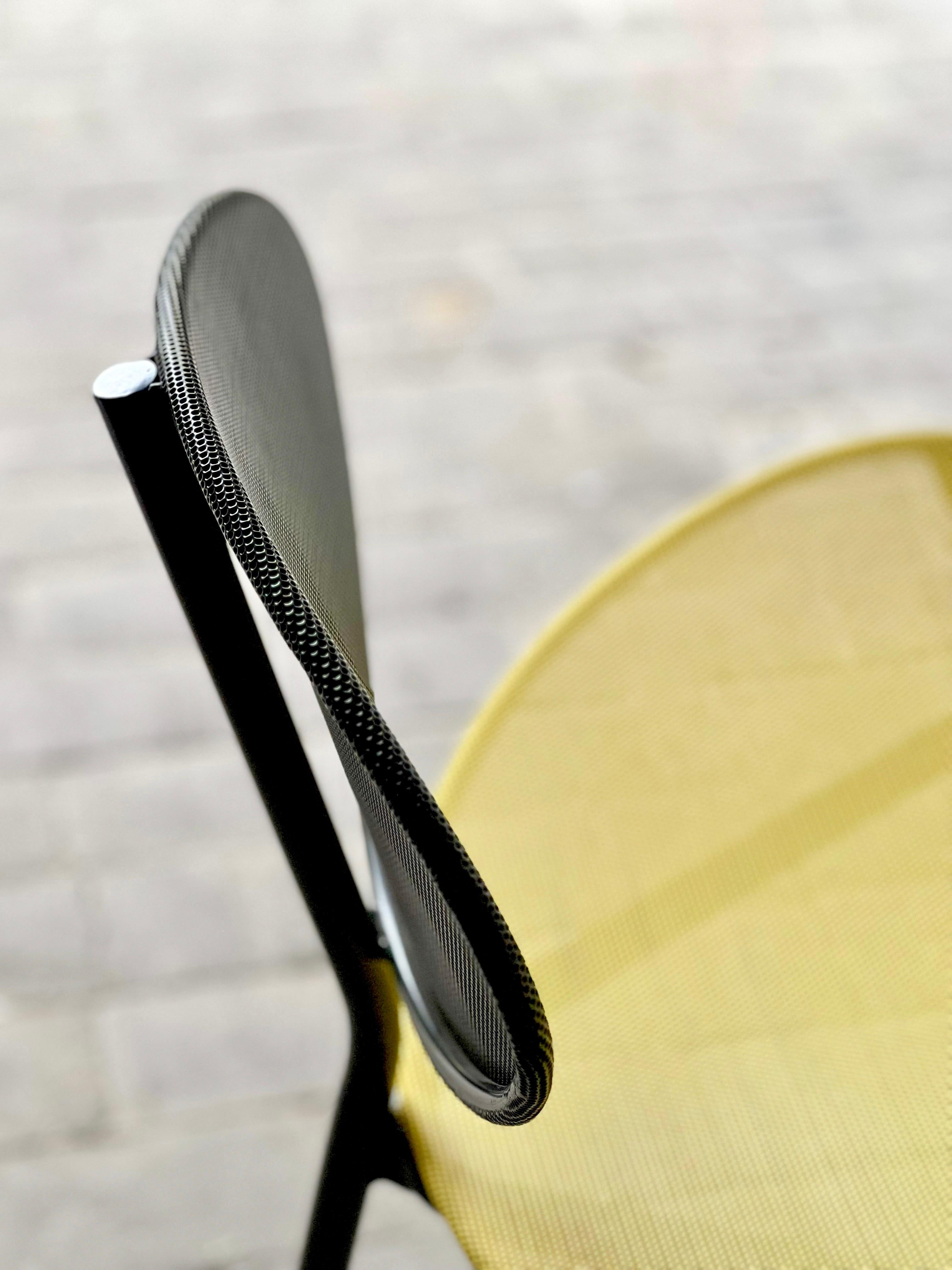 Mathieu Mategot, Nagasaki chair in black and yellow For Sale 1