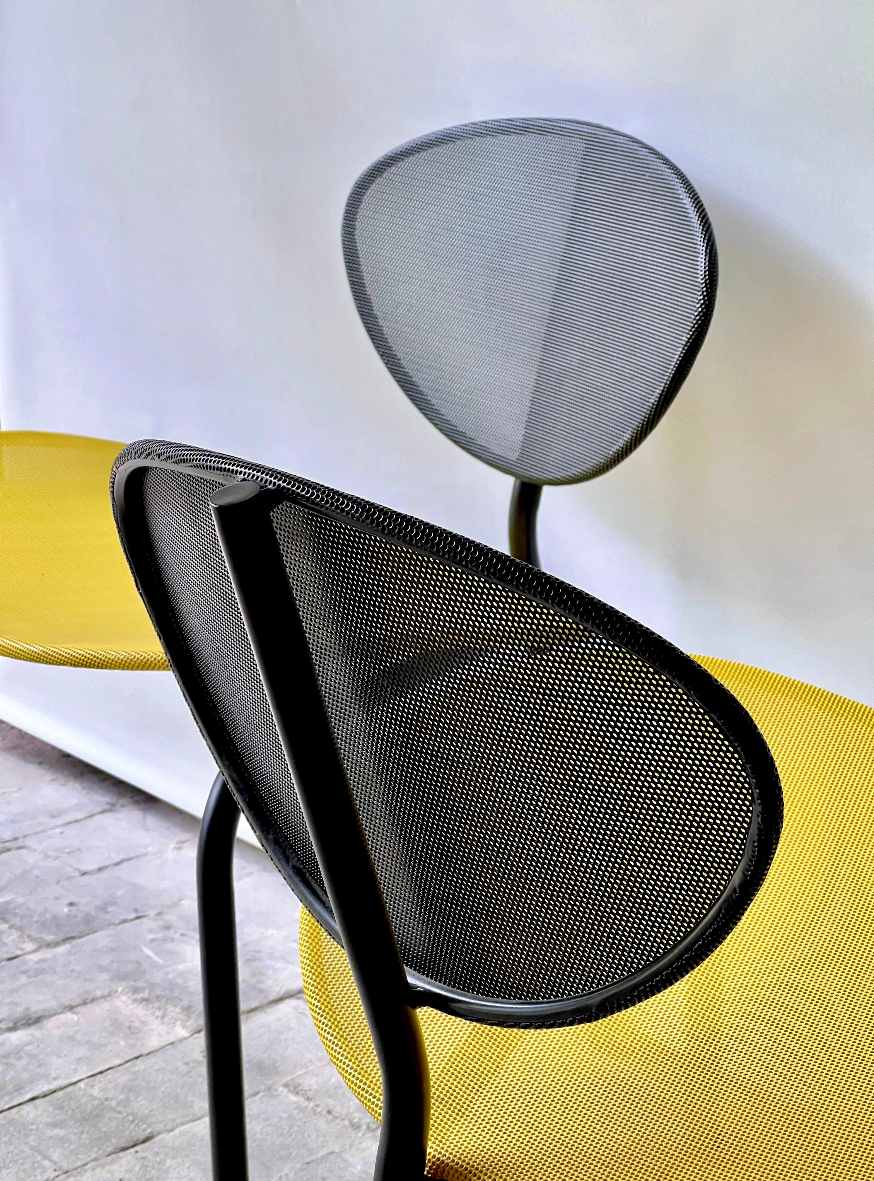Mathieu Mategot, Nagasaki chair in black and yellow For Sale 2
