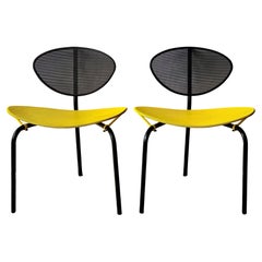 Retro Mathieu Mategot, Nagasaki chair in black and yellow
