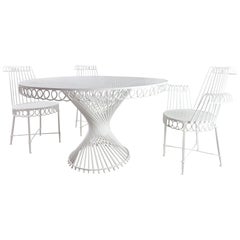 Mathieu Mategot, Outdoor Dining Set, 1950s