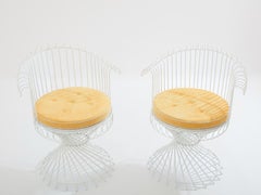 Mathieu Matégot pair of Anthéor armchairs 1950s