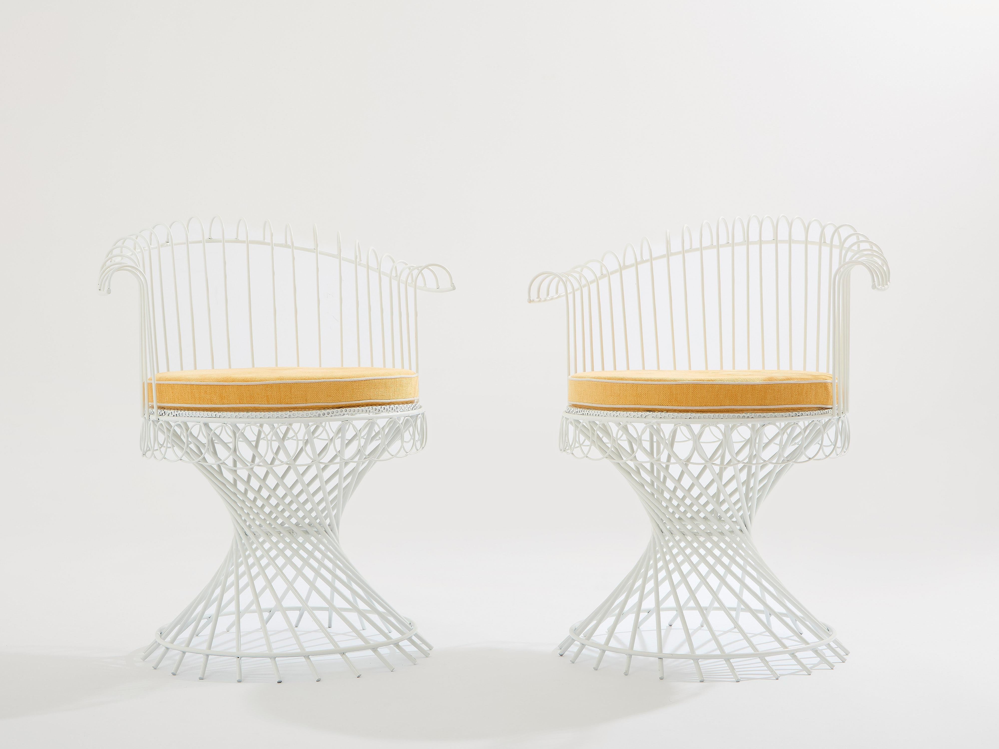 Mathieu Matégot paire de fauteuils Anthéor 1950s en vente 2