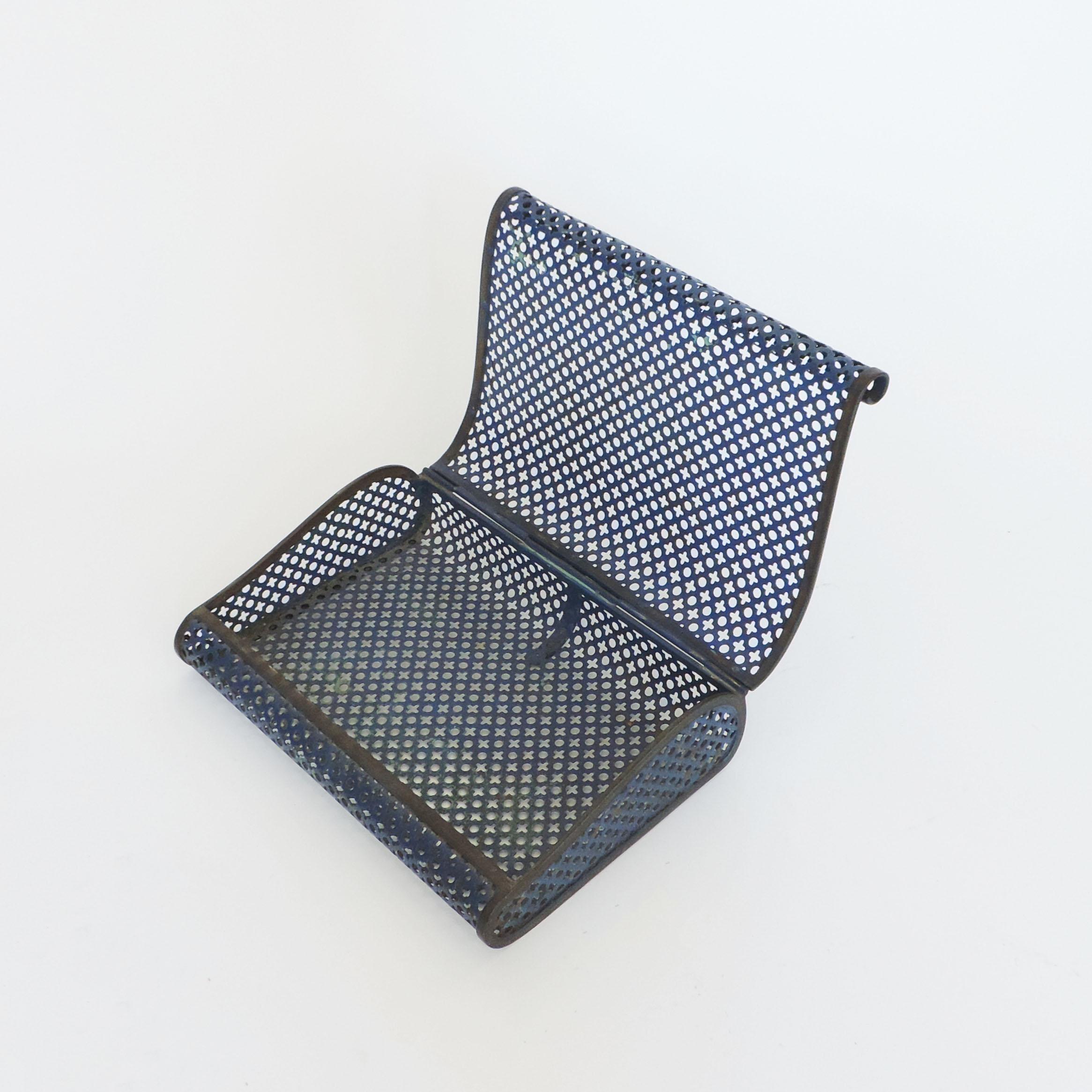 Mathieu Matégot Perforated Metal Box, France, 1950s In Good Condition In Milan, IT