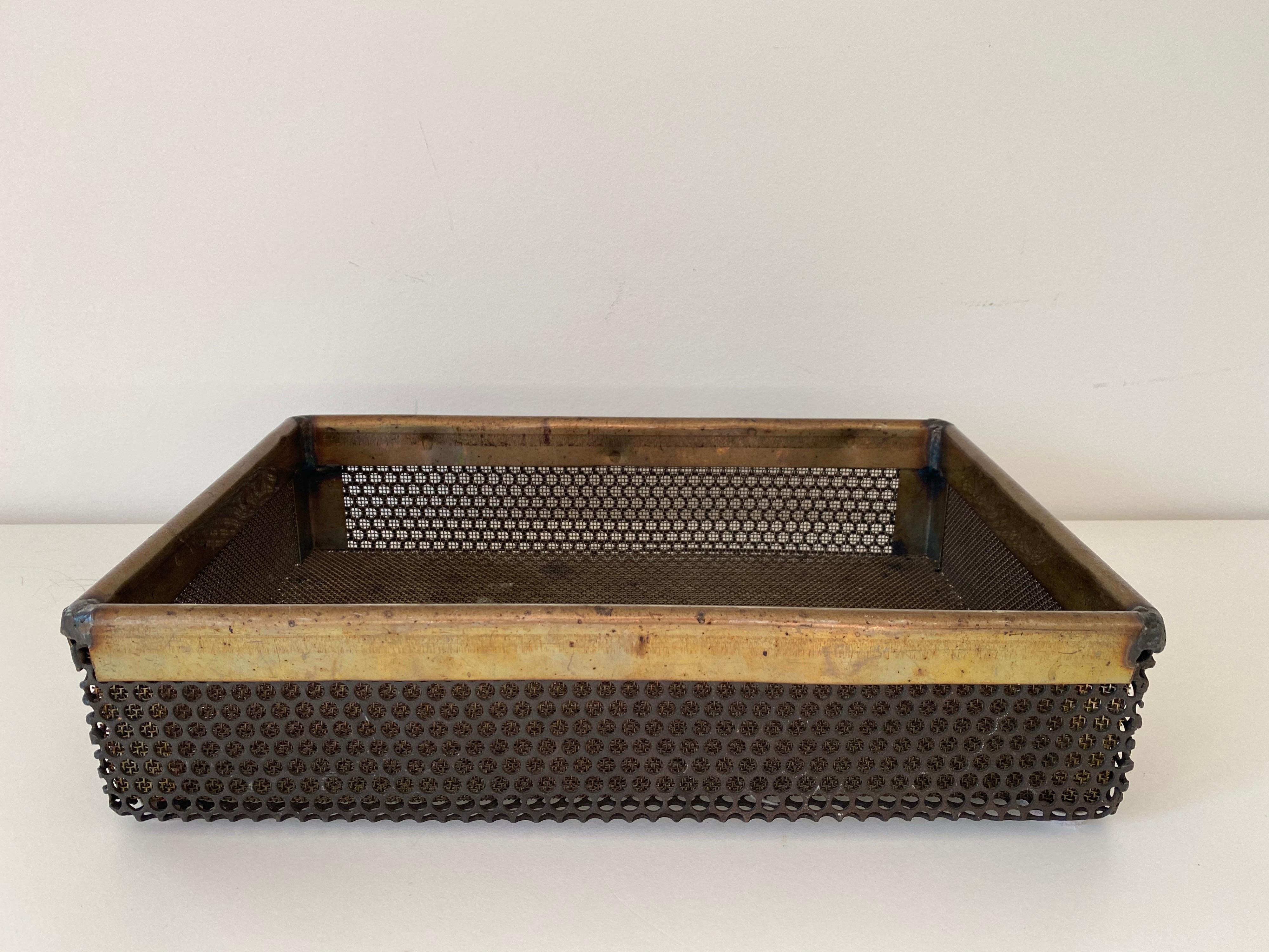 Mid-Century Modern Mathieu Matégot Perforated Tray For Sale