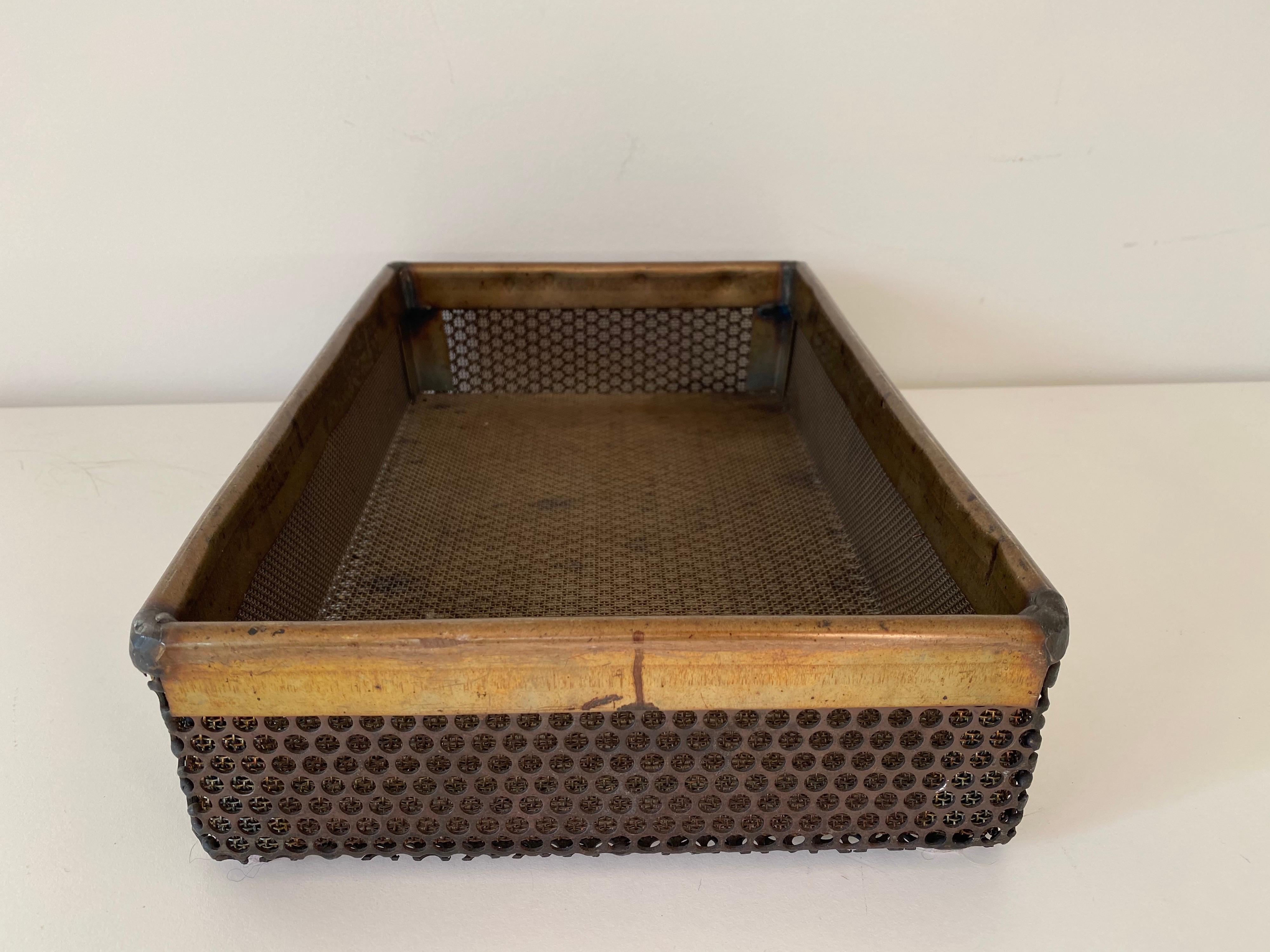 French Mathieu Matégot Perforated Tray For Sale